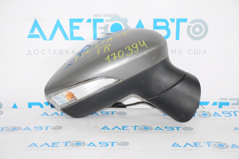 Right side mirror complete Ford Fiesta 11-19 5 pins, turn signal, graphite