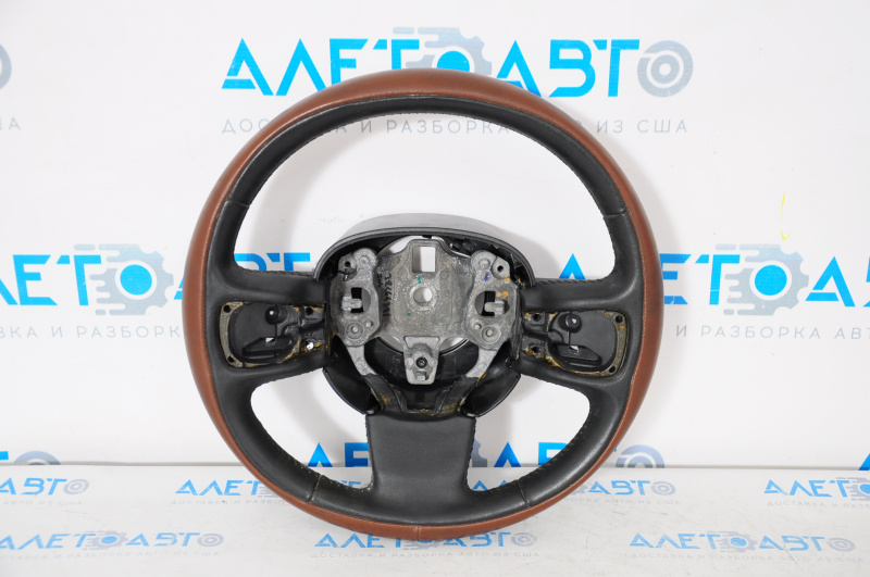 Steering wheel naked Fiat 500L 14-17 leather brown