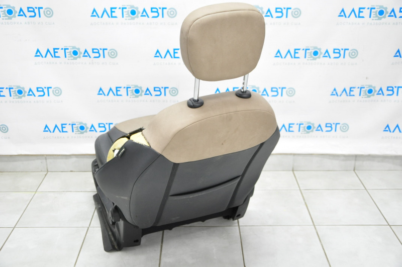Driver's seat Fiat 500L 14-16 without airbag, fur, leather black with brown inserts, heating, arrow