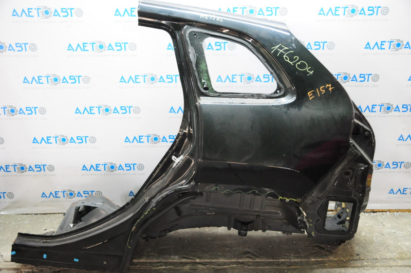 Quarter wing rear left Jeep Cherokee KL 14-23 black PXR bent arch
