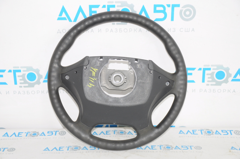 Steering wheel bare Hyundai Sonata 11-15 black plastic, without buttons and overlays
