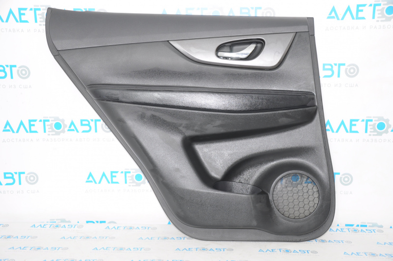 Door trim card rear left Nissan Rogue 14-16 black, dark insert