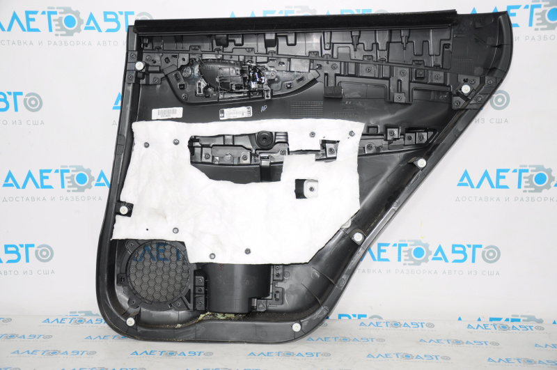 Door trim card rear left Nissan Rogue 14-16 black, dark insert