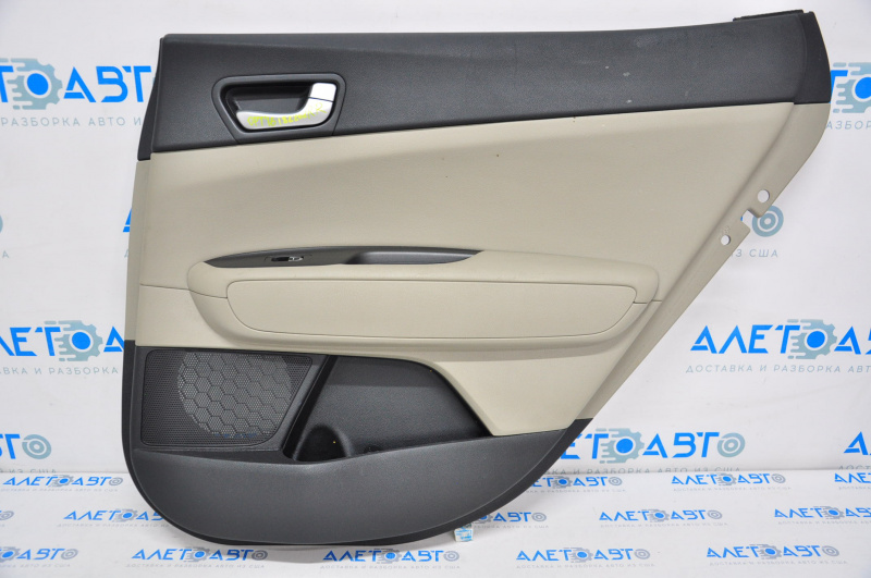 Door trim card rear right Kia Optima 16-18 black with gray, worn
