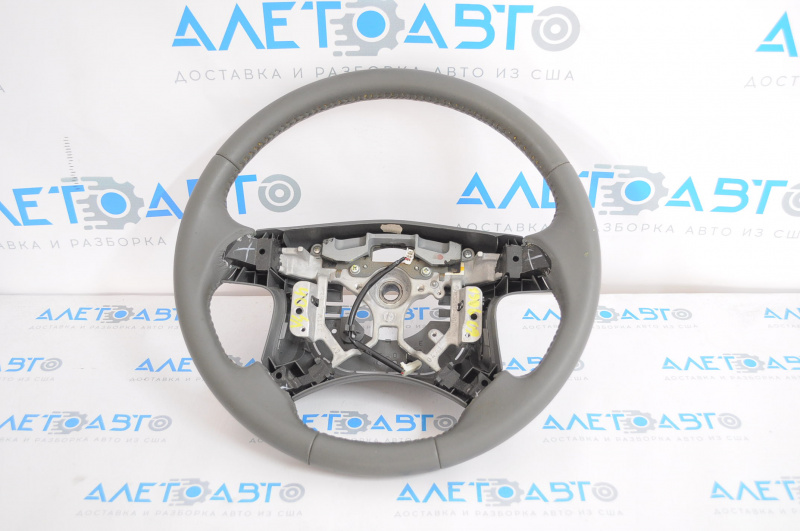 Naked steering wheel Toyota Camry v40 leather, gray, without overlay, without cruise control, scratches