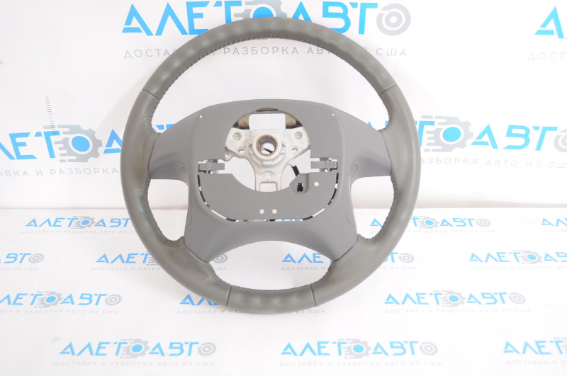 Naked steering wheel Toyota Camry v40 leather, gray, without overlay, without cruise control, scratches