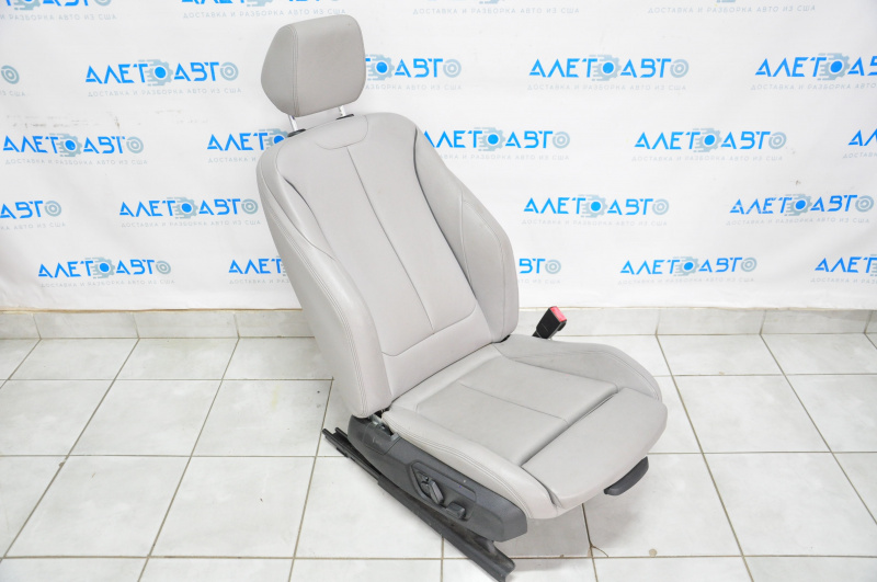 Passenger seat BMW 3 F30 12-18 with airbag, electric with memory, leather gray, Sport