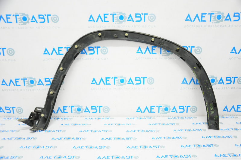 Front left wing arch trim Toyota Highlander 14-19 broken fasteners, crack