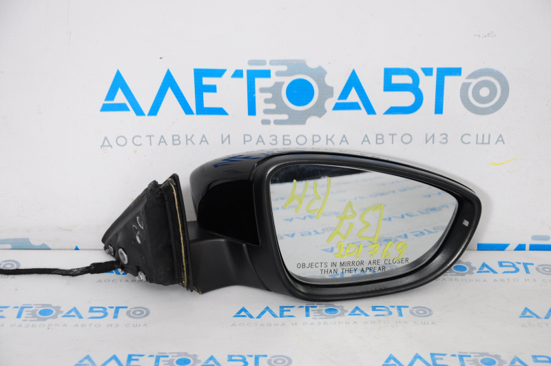 Right side mirror complete VW Passat b7 12-15 USA type as b8 6 pins, turn signal, black