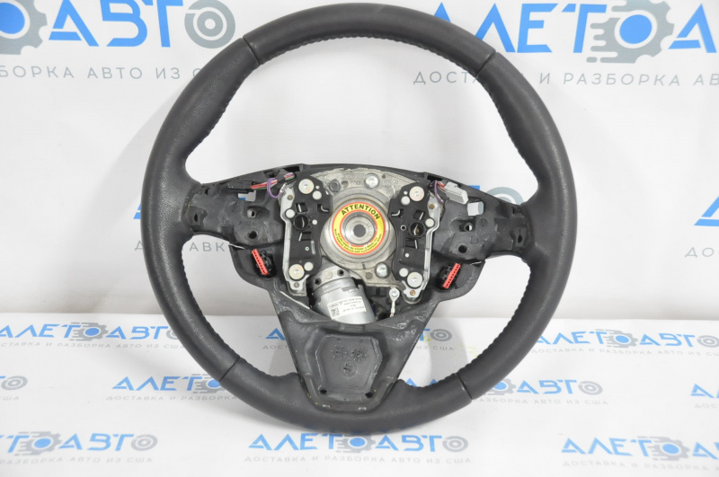 Naked steering wheel Ford Edge 15-18 leather black, without heating with lane control mechanism