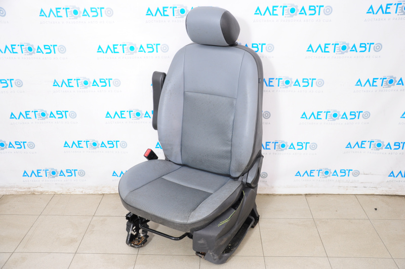 Driver's seat Ford Transit Connect MK2 13-18 without airbag, gray leather, def plastic, for cleaning
