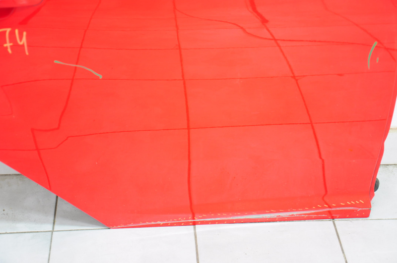 Door assembly rear right Ford Focus mk3 11-18 red PQ dented