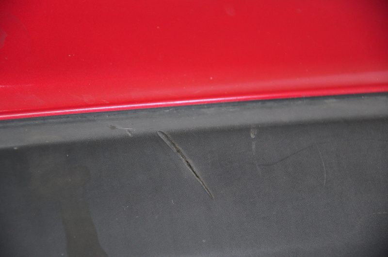 Rear bumper bare Mitsubishi Outlander Sport ASX 11-15 prerest, red, breakage crepe, scratch