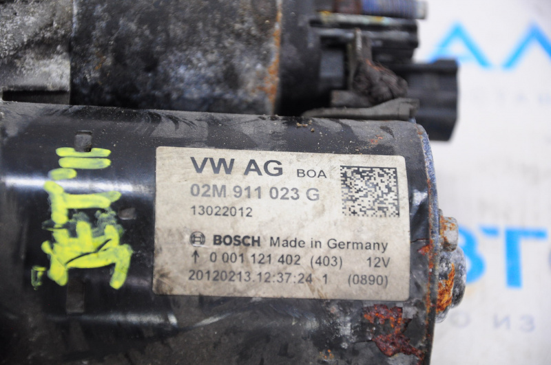 Starter VW Jetta 11-15 USA 2.0 for spare parts, water damage