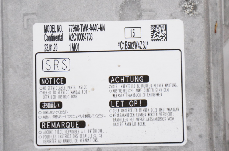 SRS airbag module airbag computer Honda Accord 18-20 for re-stitching