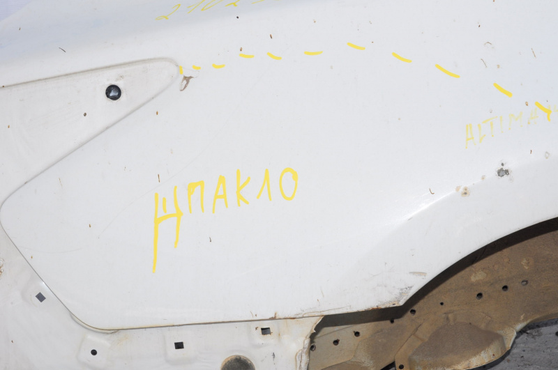 Quarter wing rear right Nissan Altima 13-15 pre-rest white, after repair
