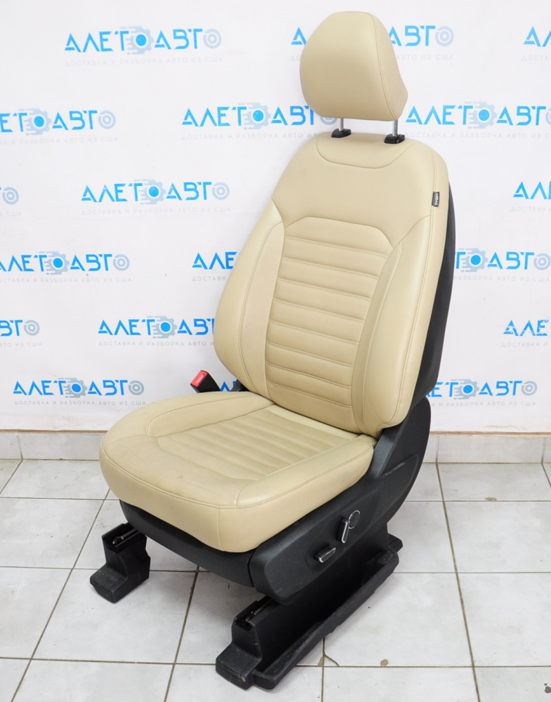 Driver's seat Ford Edge 15-24 with airbag, electric, heated, leather, beige
