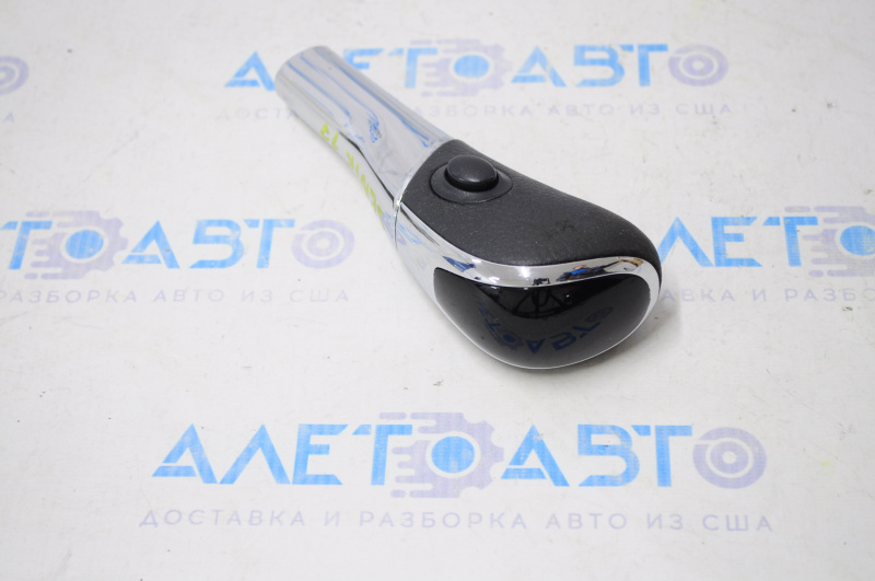 Gear knob Nissan Sentra 13-19 rubber black, glossy insert