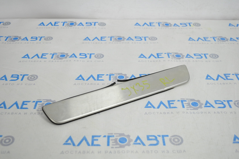 Door sill trim rear left outer Infiniti JX35 QX60 13-17 chrome, type 1, butt, missing seal