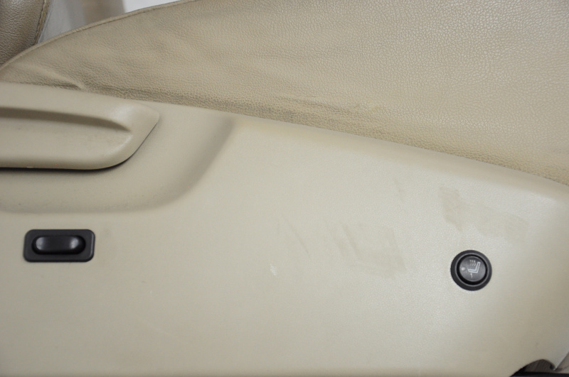 Passenger seat Toyota Sequoia 08-09 without airbag, fur, beige leather, heating not factory, worn