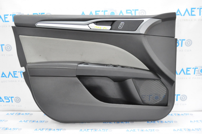 Door trim card front left Ford Fusion mk5 13-16 black with gray, worn