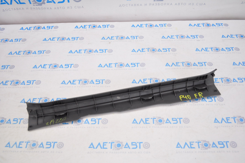 Door sill trim front right inner Toyota Prius V 12-14 dark gray, worn