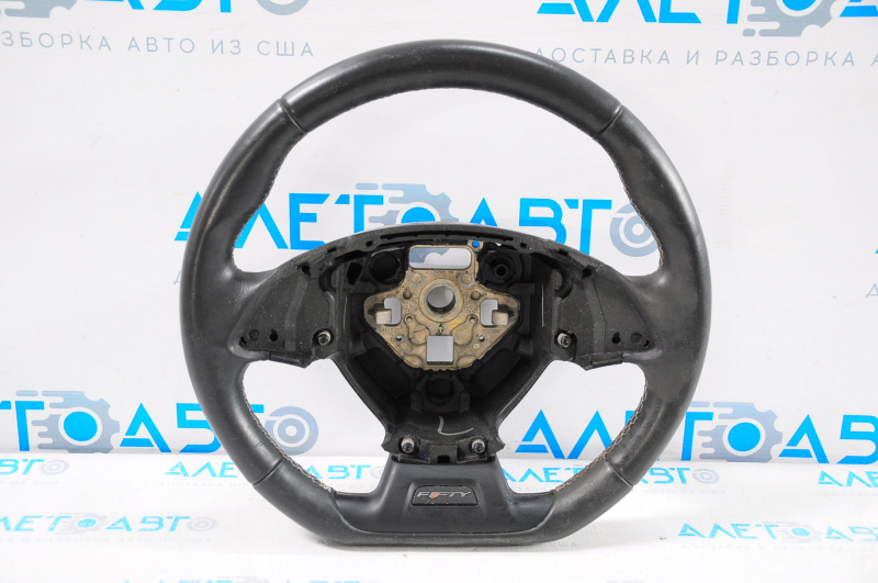 Chevrolet Camaro 16-24 steering wheel leather, black, FIFTY, without buttons