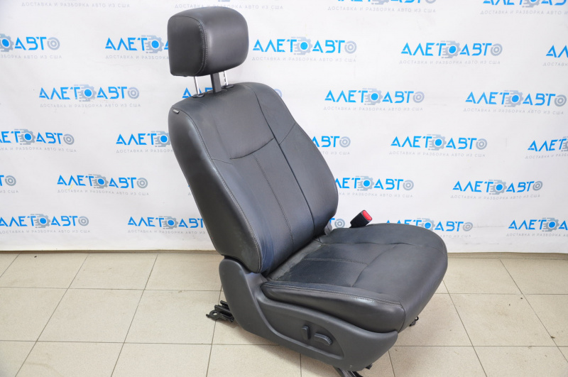 Passenger seat Nissan Pathfinder 13-16 with airbag, electric, leather black, headrest with monitor