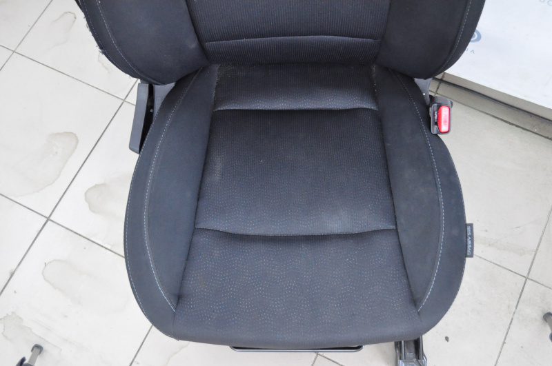 Passenger seat Subaru Legacy 15-17 without airbag, mechanic, cloth black, Strelnushvee