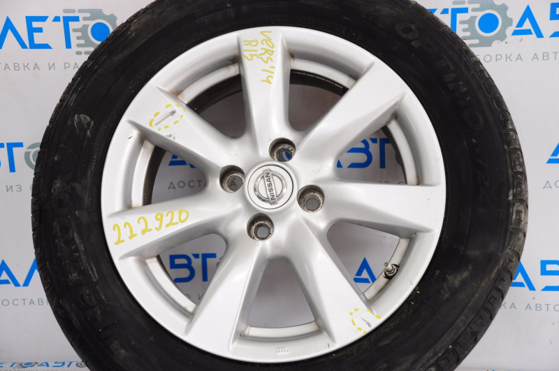 Wheel disk R15 Nissan Versa 12-19 usa curb