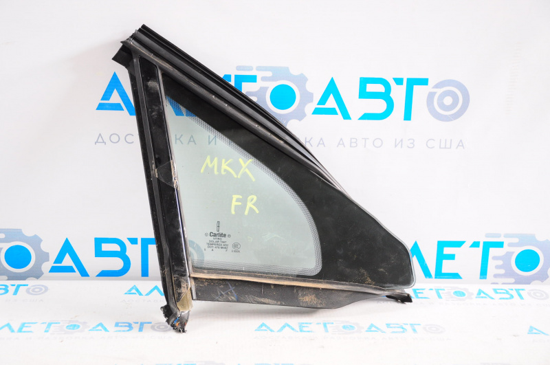 Glass door front right triangle Lincoln MKX 16-17 with fragment seals doors