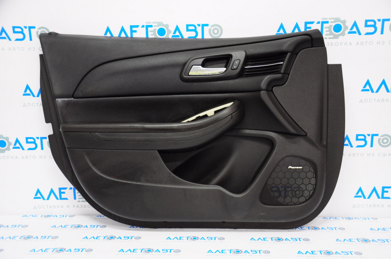 Door trim card front left Chevrolet Malibu 13-15 under Pioneer, leather black
