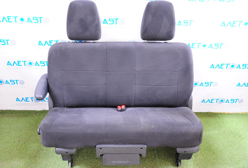 Rear row of seats 2 row Dodge Grand Caravan 11-14 cloth, black