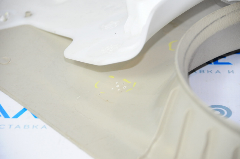 Center pillar trim lower left Ford Fusion mk5 13-16 beige, broken crepe, crack, scratches