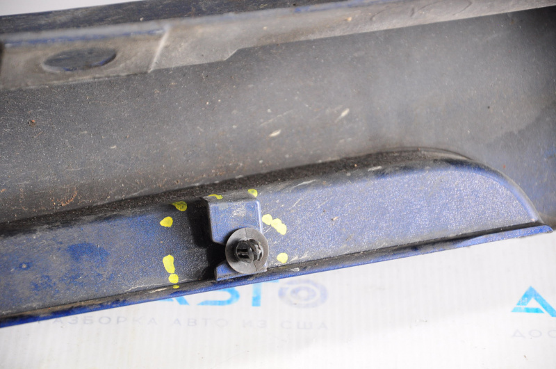 Right threshold Toyota Prius 30 10-15 blue, scratches, tear of fastener, without plugs