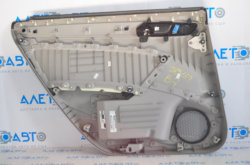 Door trim card rear right VW Passat b7 12-15 USA gray, break crepe, scratch