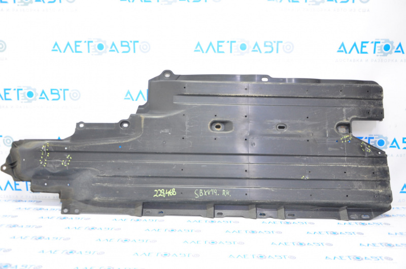 Right underbody protection Subaru XV Crosstrek 13-13 tears