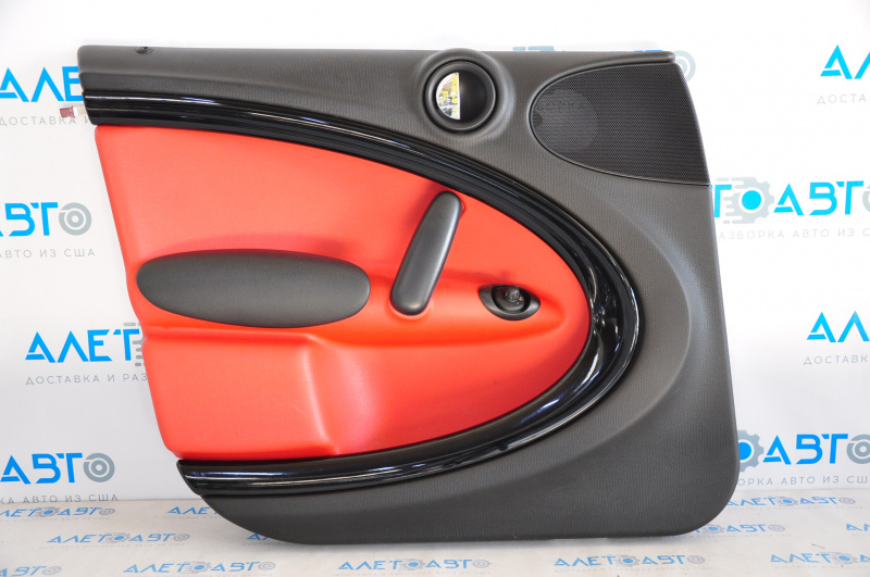 Door trim card front left Mini Cooper Countryman R60 10-12 black with red, scratch