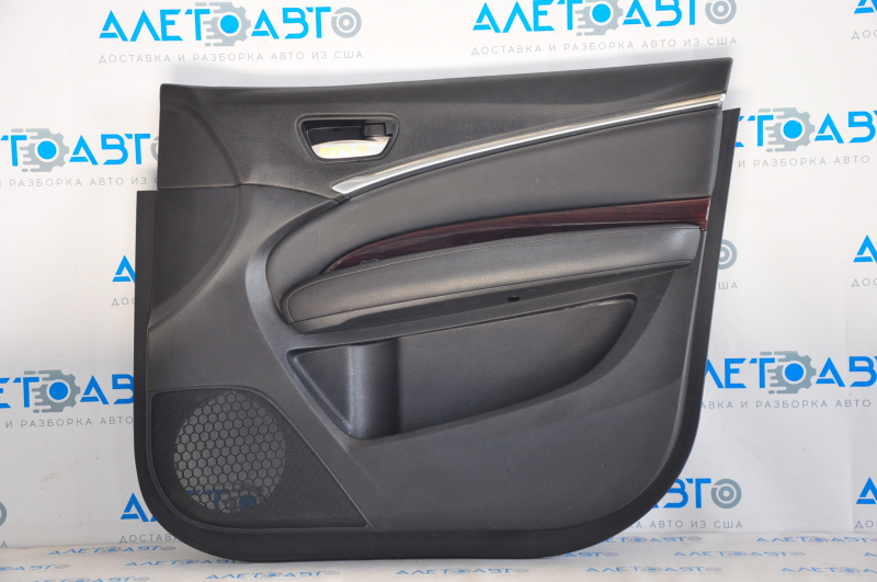 Door trim card front right Acura MDX 14-16 leather black