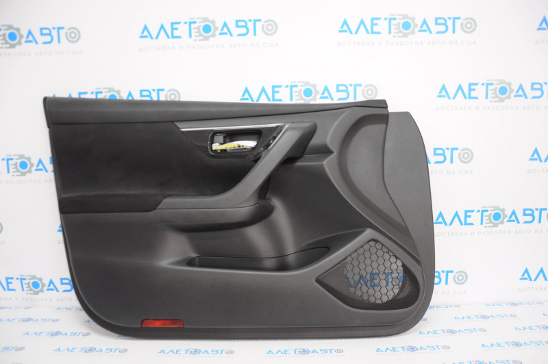 Door trim card front left Nissan Altima 13-14 black with black insert cloth