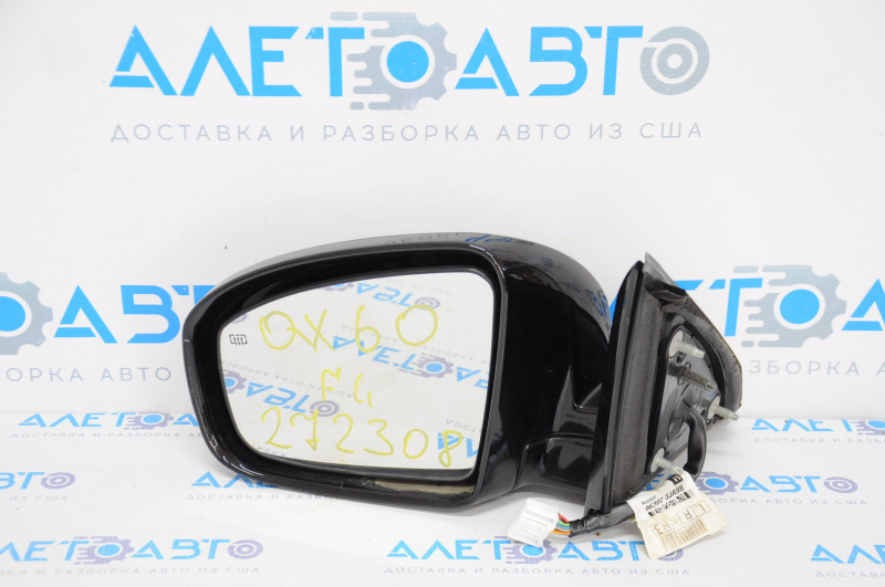 Left side mirror complete Infiniti JX35 QX60 13-15 prerest 16 pins, camera, heating, black
