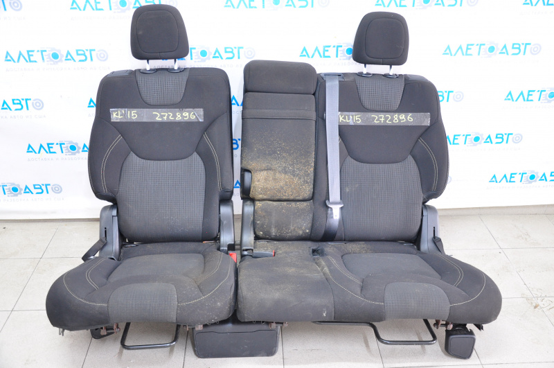 Rear row of seats 2nd row Jeep Cherokee KL 14-15 cloth black, dry cleanable
