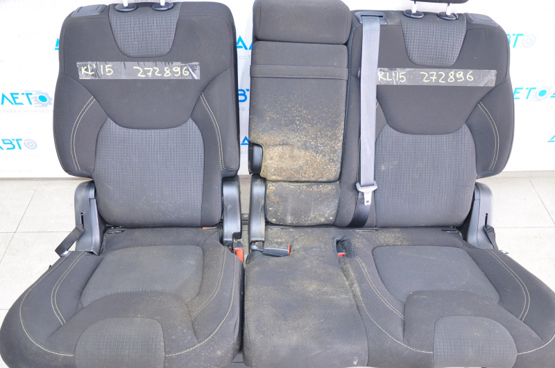 Rear row of seats 2nd row Jeep Cherokee KL 14-15 cloth black, dry cleanable