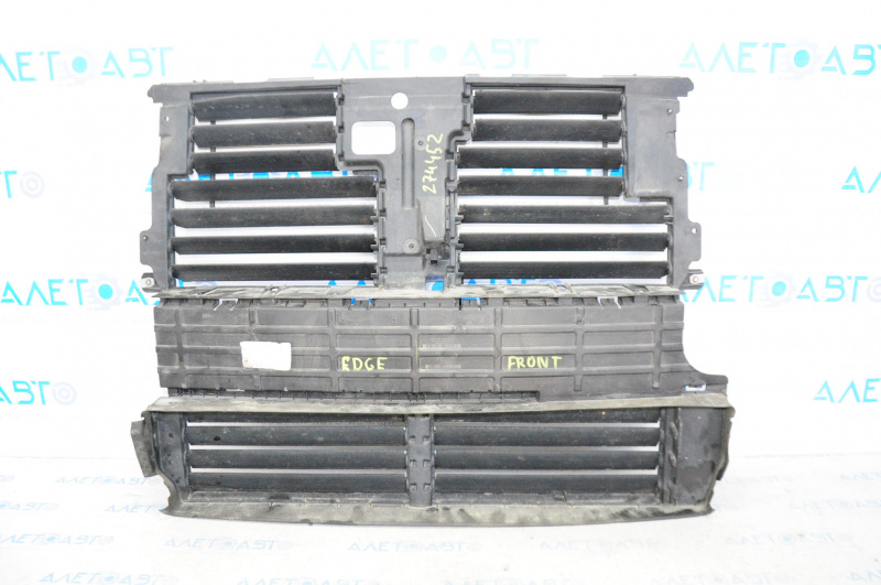Radiator deflector blinds assembly Ford Edge 15-18 prerest with motor, breakage of fastener