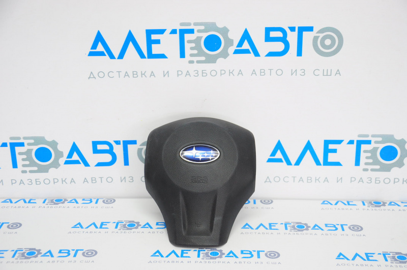 Airbag in steering wheel driver Subaru XV Crosstrek 13-15 black dent on emblem