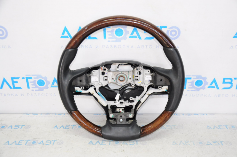 Naked steering wheel Lexus RX350 RX450h 16-22 leather, wood inserts, scratches on leather