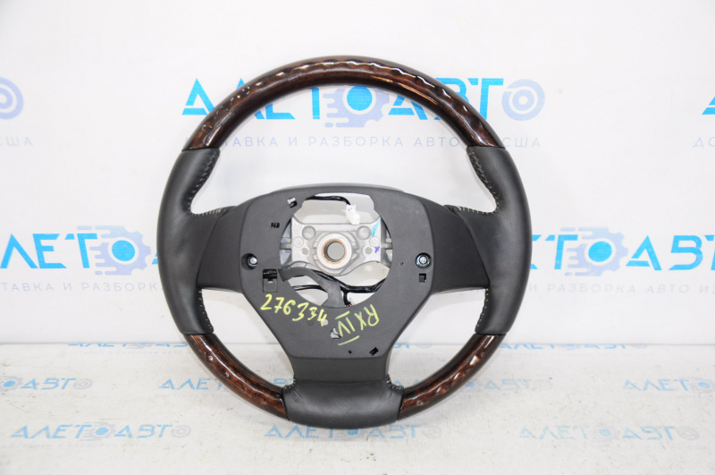 Naked steering wheel Lexus RX350 RX450h 16-22 leather, wood inserts, scratches on leather