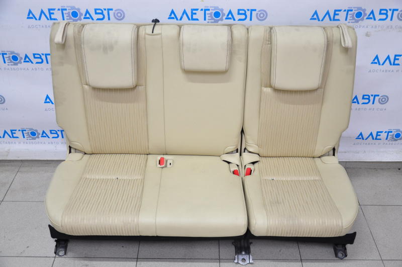 Rear row of seats 3rd row Toyota Highlander 14-18 combination leather beige, dry-cleanable
