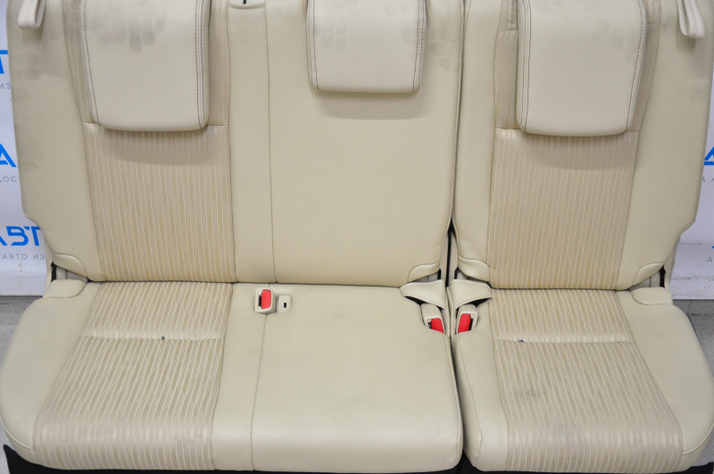 Rear row of seats 3rd row Toyota Highlander 14-18 combination leather beige, dry-cleanable