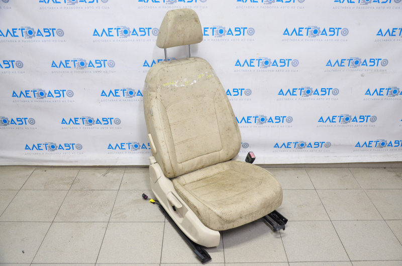 Passenger seat VW Passat b7 12-15 USA with airbag, fur, beige leather for dry cleaning